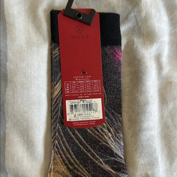 Stance Mens Crew Socks D Wade Collection Combed Cotton Large 9-13 Flight Feather - Picture 3 of 4